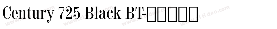 Century 725 Black BT字体转换